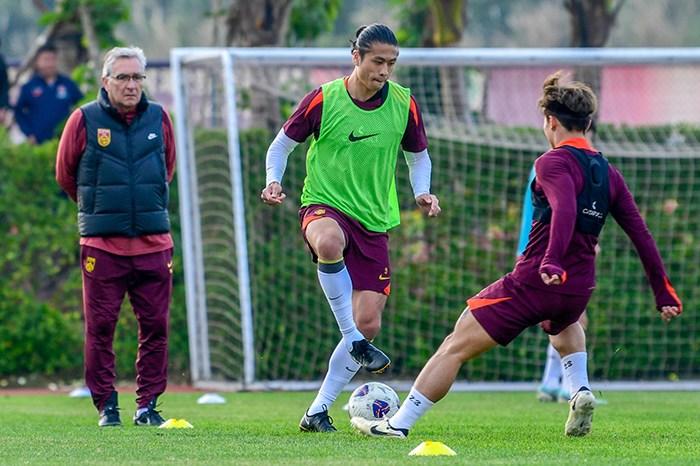 中國國家男子足球隊(duì)在海口集訓(xùn)